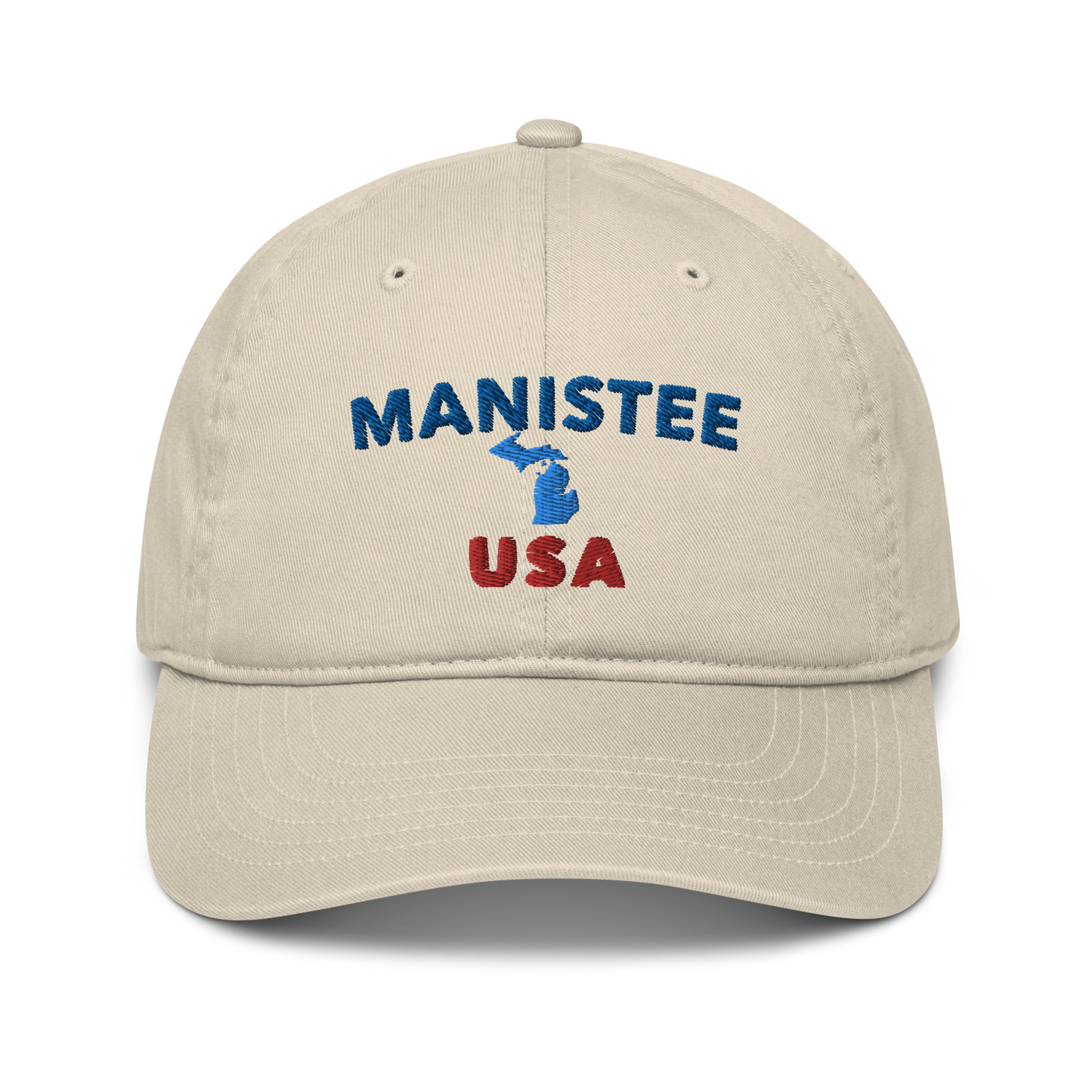 'Manistee USA' Classic Baseball Cap (w/ Michigan Outline)