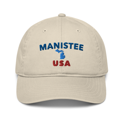 'Manistee USA' Classic Baseball Cap (w/ Michigan Outline)