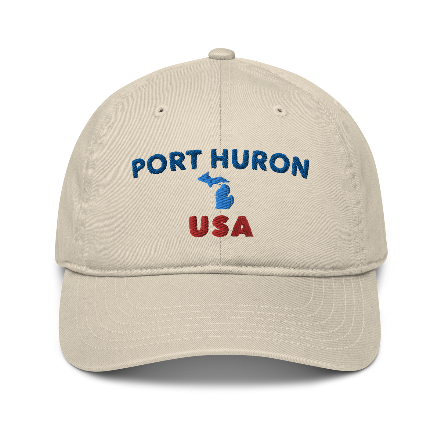 'Port Huron USA' Classic Baseball Cap (w/ Michigan Outline)