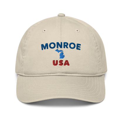 'Monroe USA' Classic Baseball Cap (w/ Michigan Outline)