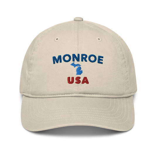 'Monroe USA' Classic Baseball Cap (w/ Michigan Outline)