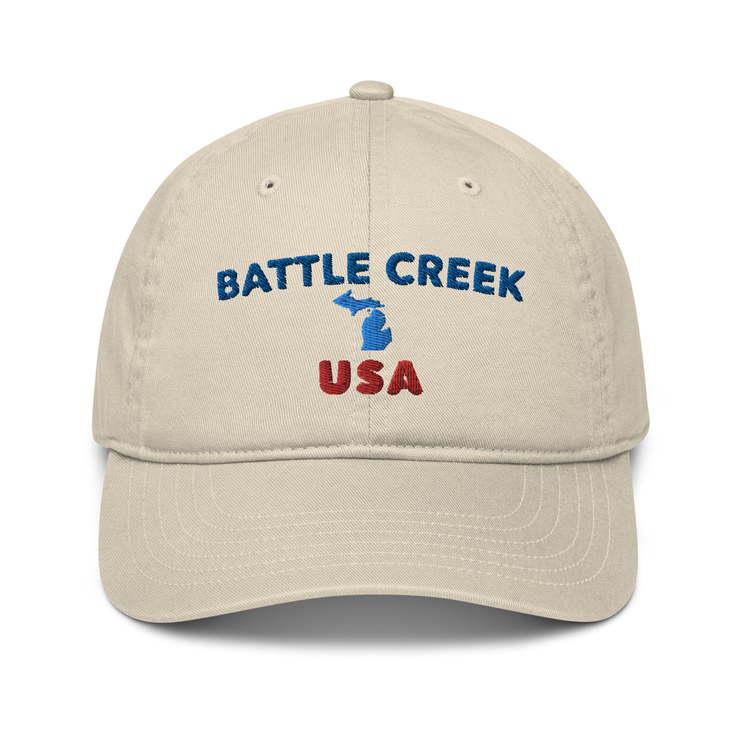 'Battle Creek USA' Classic Baseball Cap (w/ Michigan Outline)