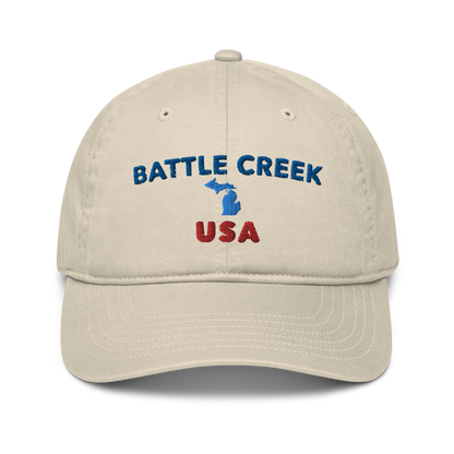 'Battle Creek USA' Classic Baseball Cap (w/ Michigan Outline)