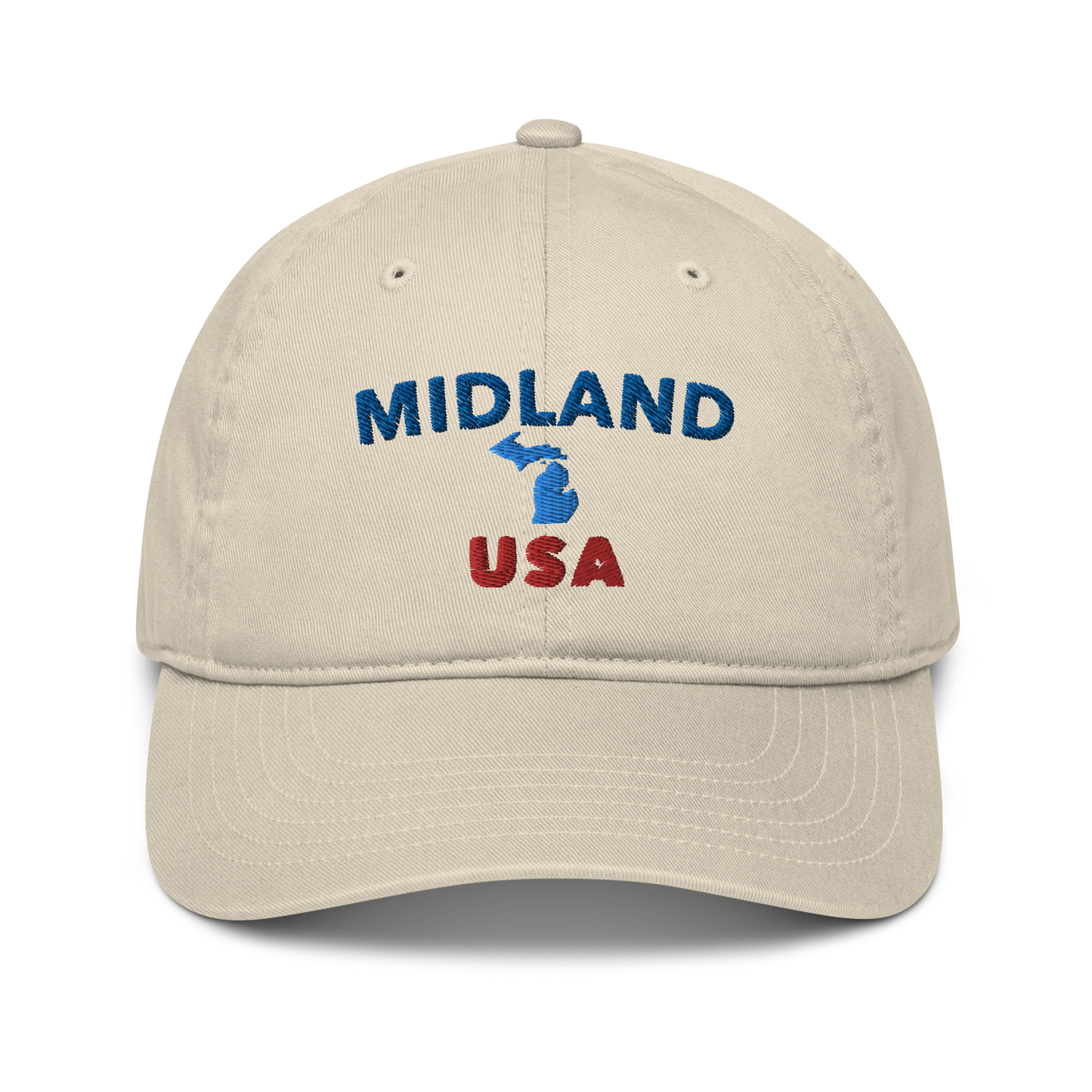 'Midland USA' Classic Baseball Cap (w/ Michigan Outline)