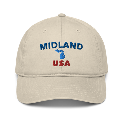 'Midland USA' Classic Baseball Cap (w/ Michigan Outline)