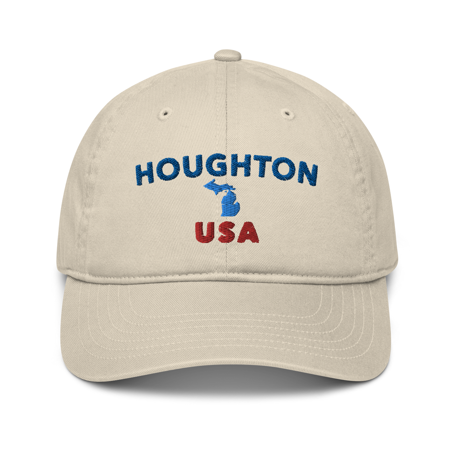 'Houghton USA' Classic Baseball Cap (w/ Michigan Outline)