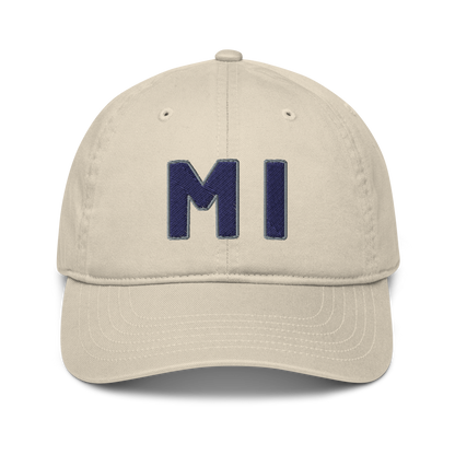 Michigan 'MI' Classic Baseball Cap (1940s Baseball Font)