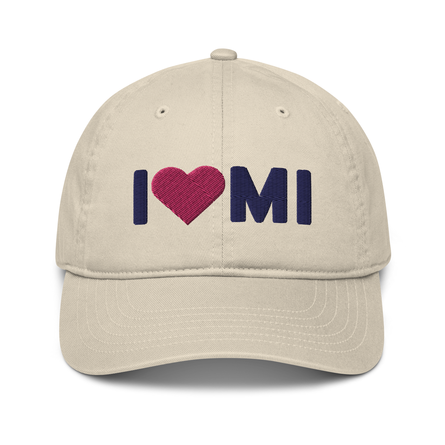 Michigan 'I ❤️ MI' Classic Baseball Cap (Rounded Swiss Font)