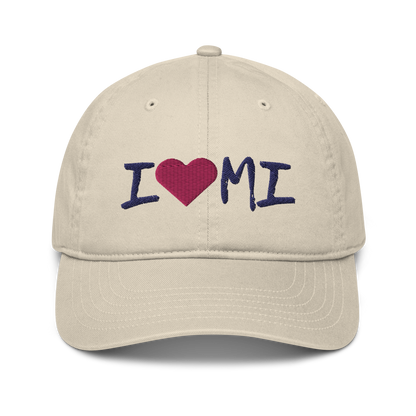 Michigan 'I ❤️ MI' Classic Baseball Cap (Marker Font)