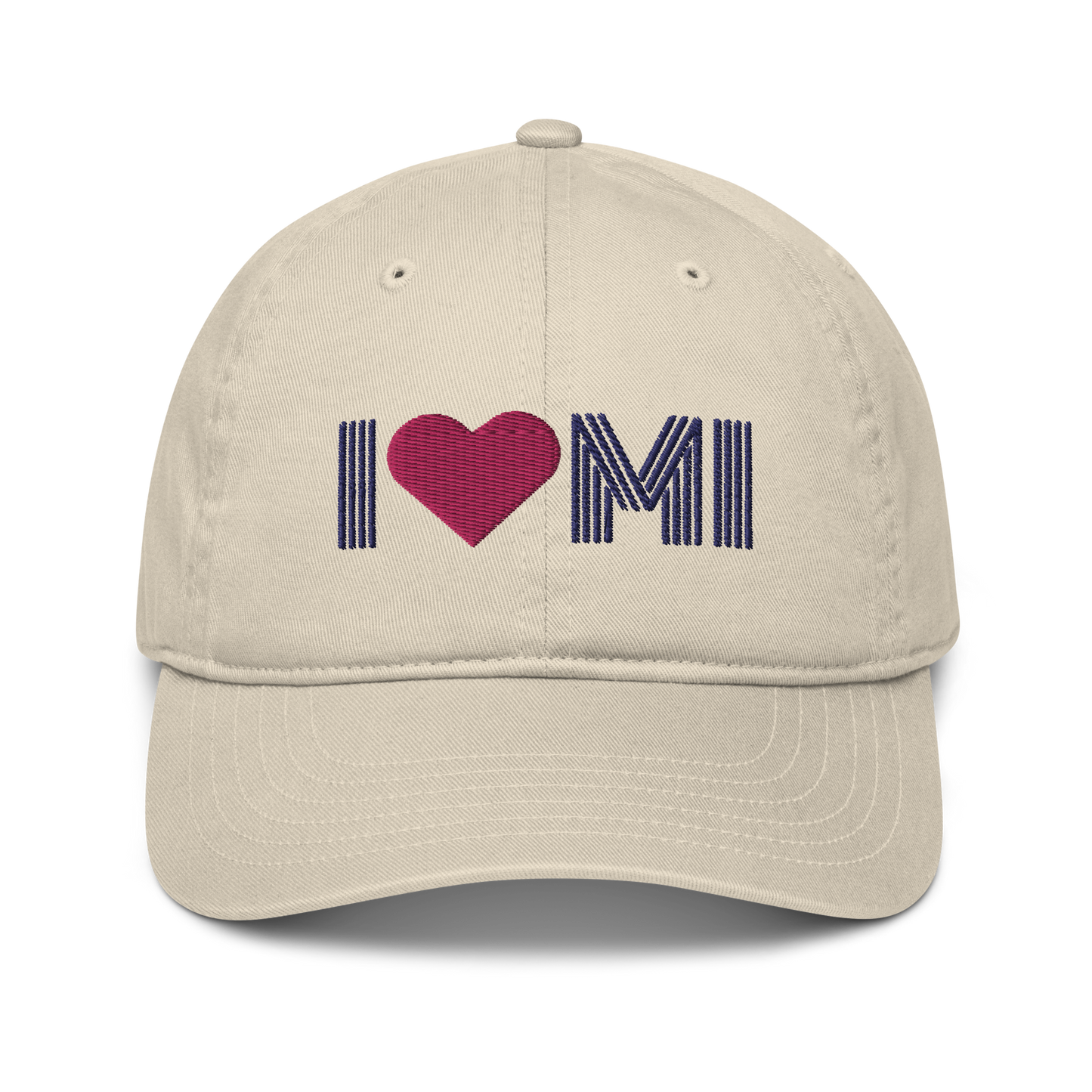 Michigan 'I ❤️ MI' Classic Baseball Cap (Metalpress Font)