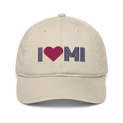 Michigan 'I ❤️ MI' Classic Baseball Cap (Metalpress Font)