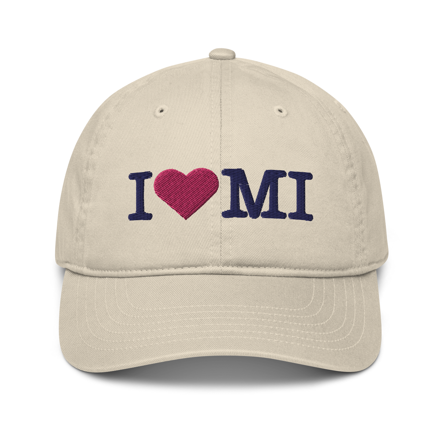 Michigan 'I ❤️ MI' Classic Baseball Cap (Typewriter Font)