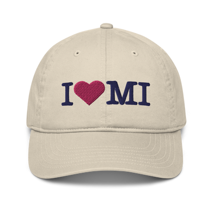 Michigan 'I ❤️ MI' Classic Baseball Cap (Typewriter Font)