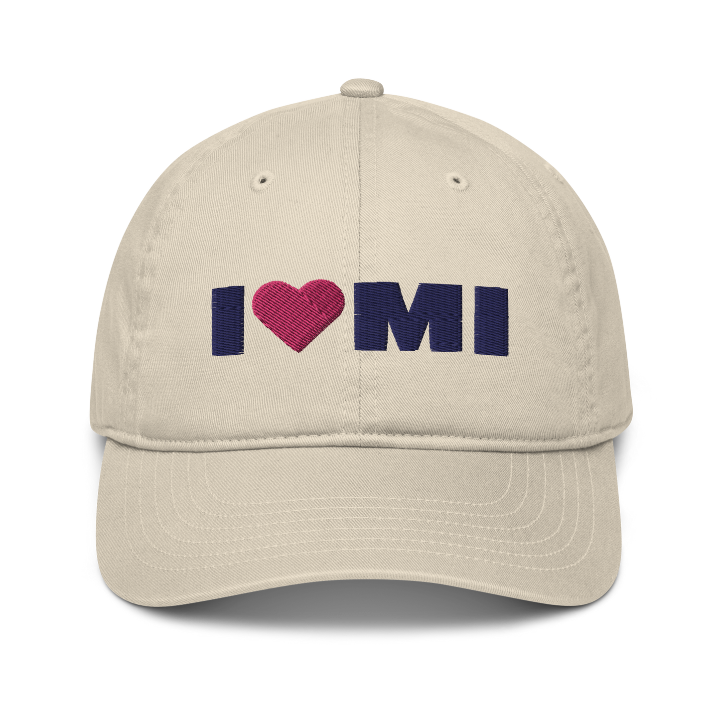 Michigan 'I ❤️ MI' Classic Baseball Cap (French Olive Font)