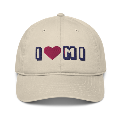 Michigan 'I ❤️ MI' Classic Baseball Cap (Arcade Font)