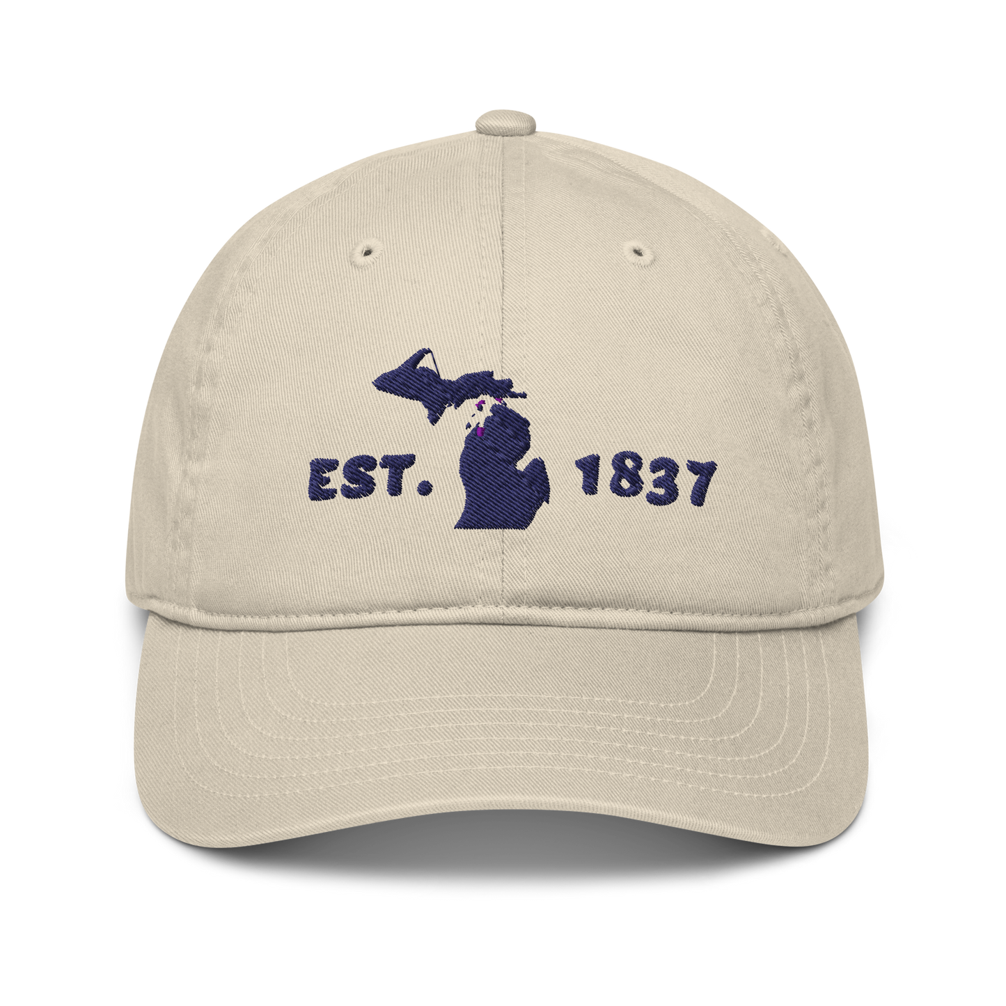 Michigan 'EST 1837' Classic Baseball Cap (Marker Font w/ MI Outline)