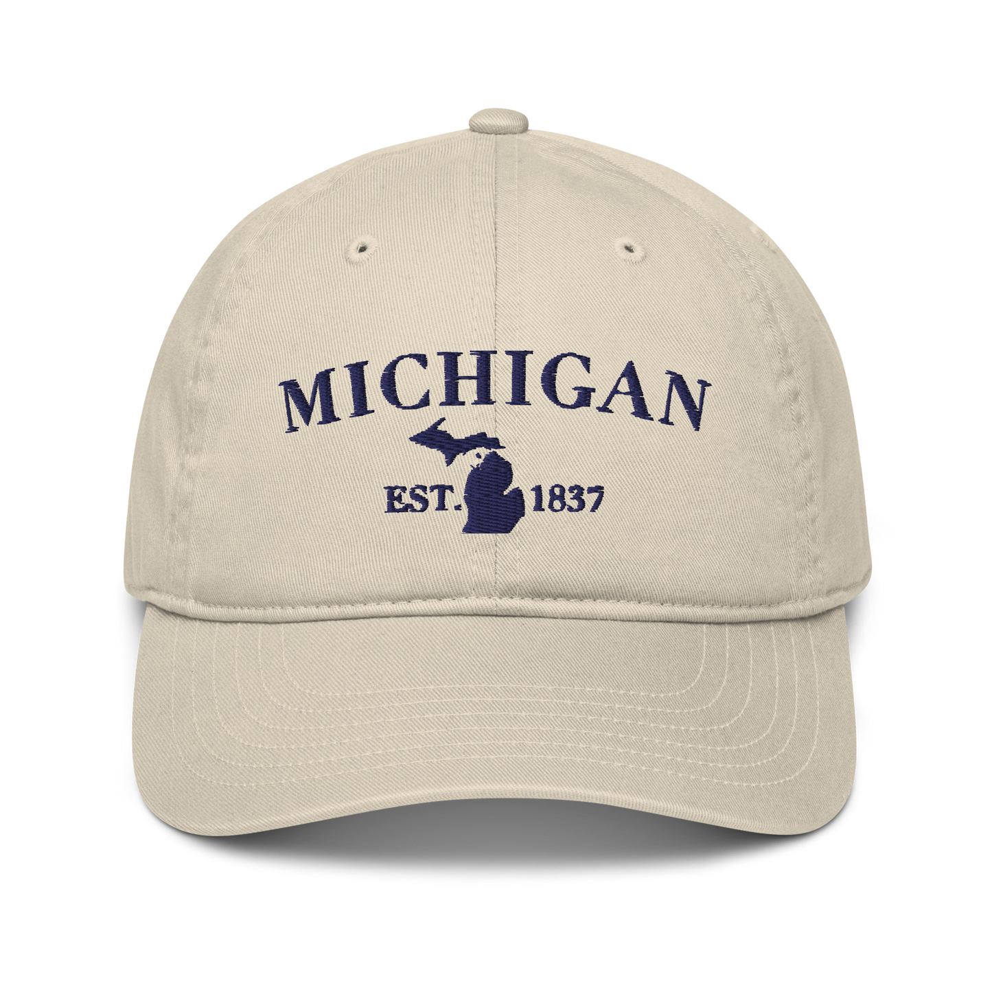 'Michigan EST 1837' Classic Baseball Cap (Didone Font)