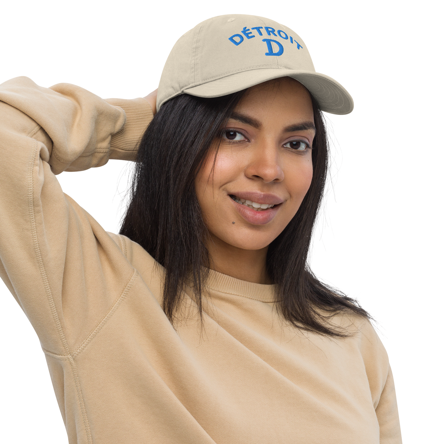 'Détroit' Baseball Cap (w/ Old French D) | Azure Embroidery