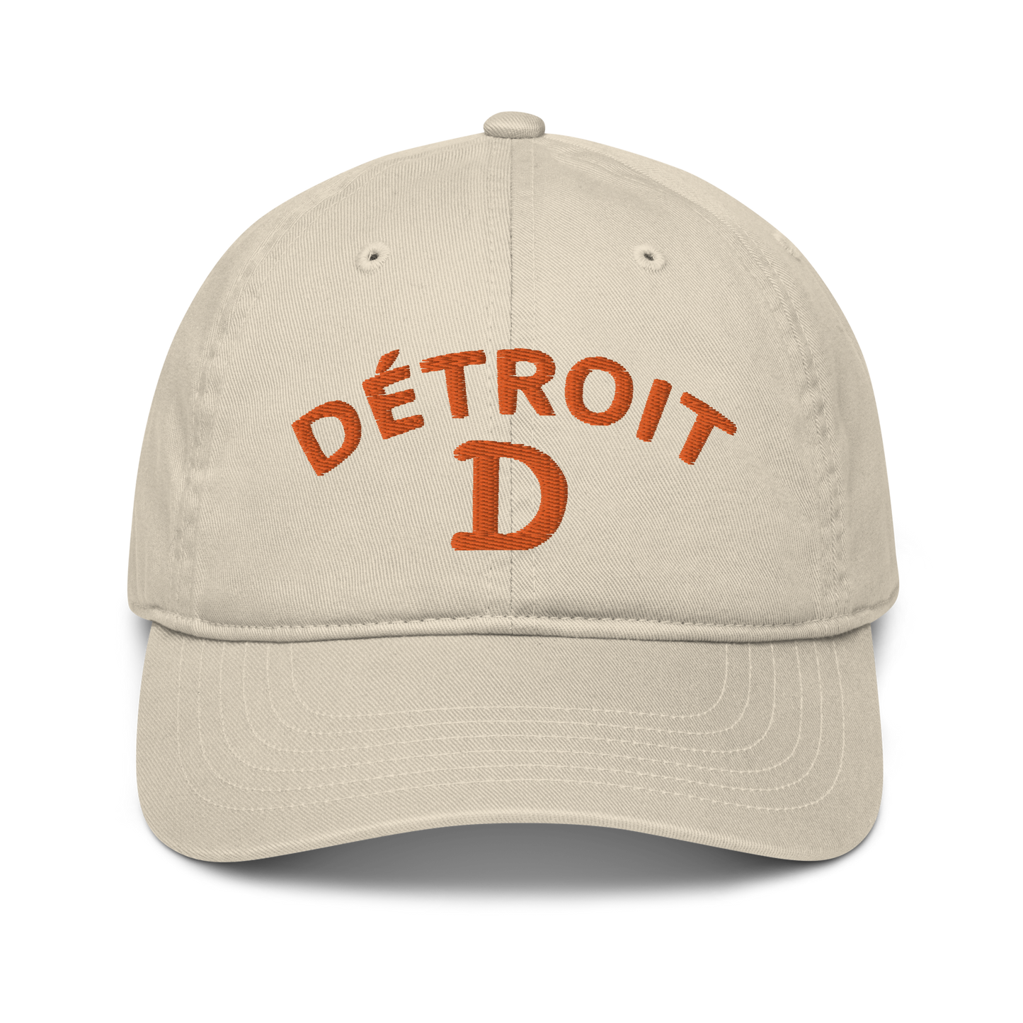 'Détroit' Baseball Cap (w/ Old French D) | Orange Embroidery