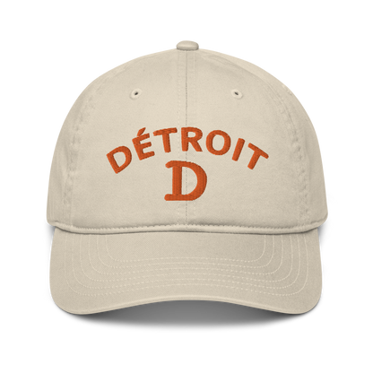 'Détroit' Baseball Cap (w/ Old French D) | Orange Embroidery