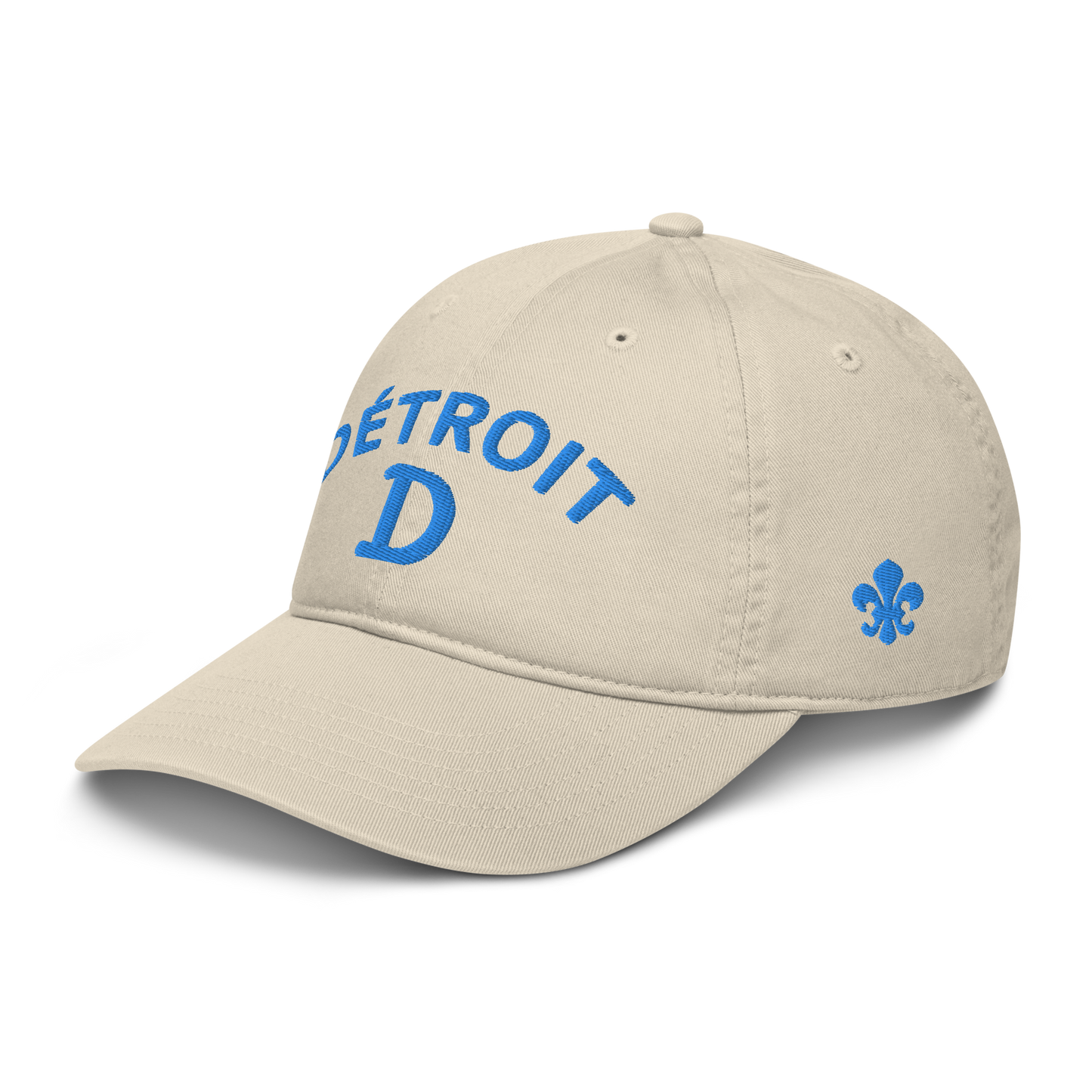 'Détroit' Baseball Cap (w/ Old French D and Fleur de Lys) | Azure Embroidery