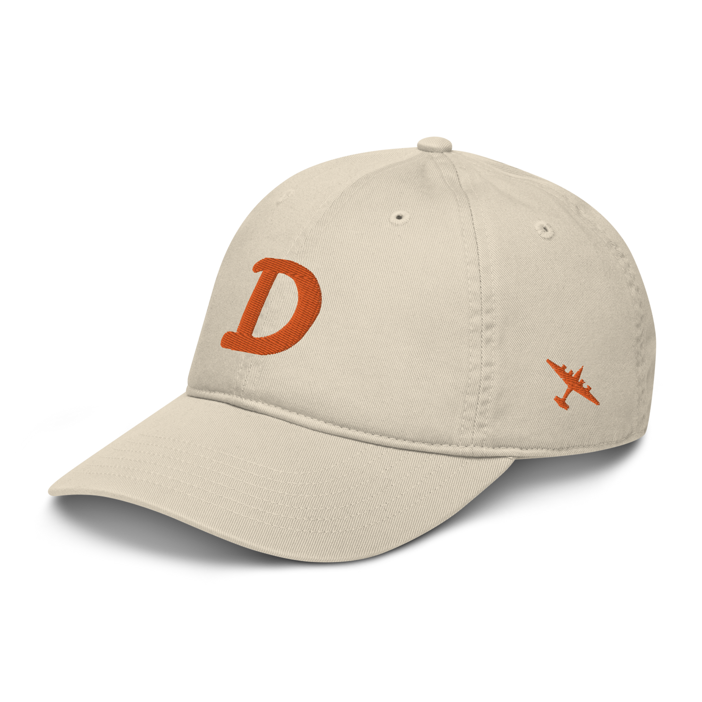 Detroit 'Old French D' Baseball Cap (w/ B-24 Liberator) | Orange Embroidery