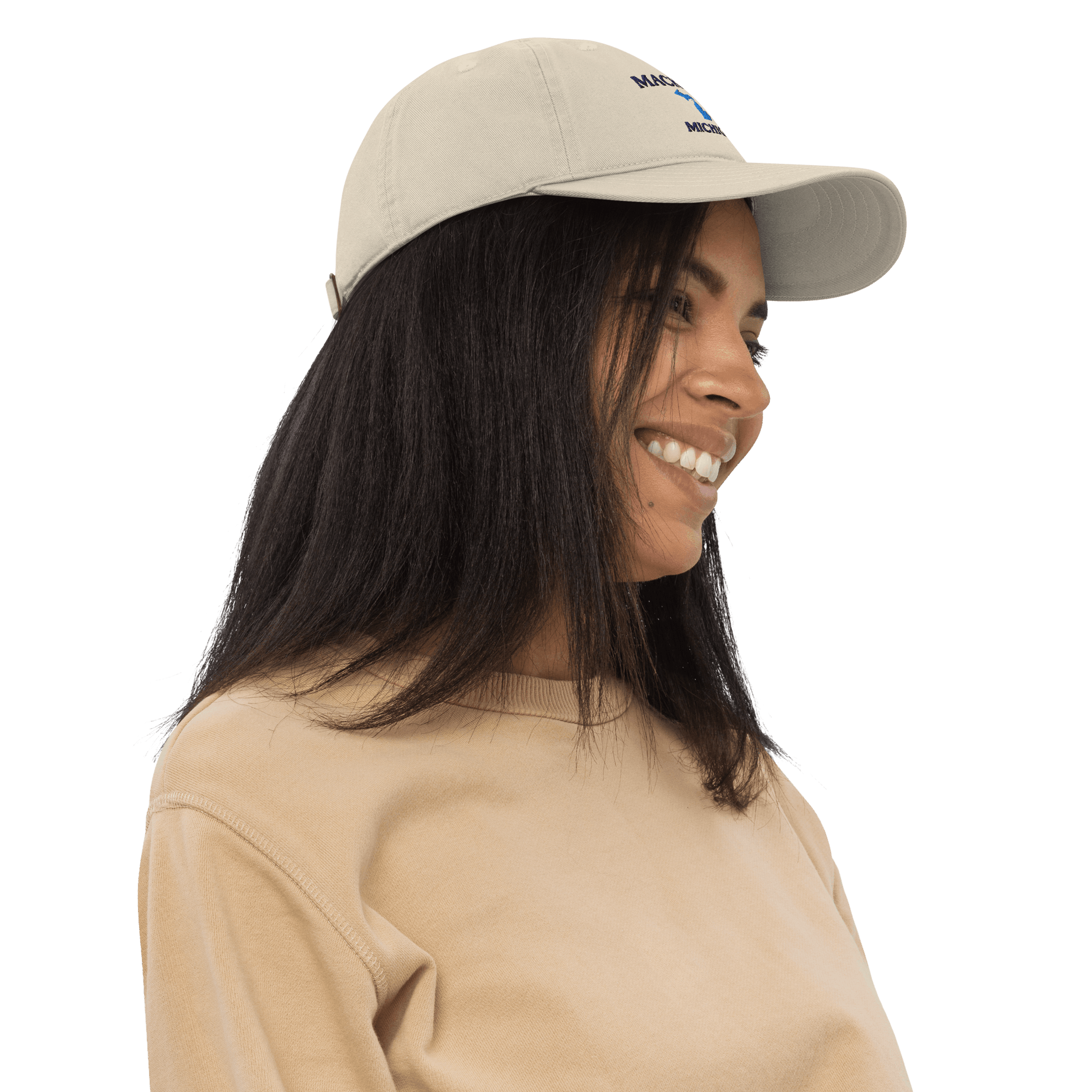 'Mackinac Michigan' Baseball Cap (w/MI Outline) - Circumspice Michigan