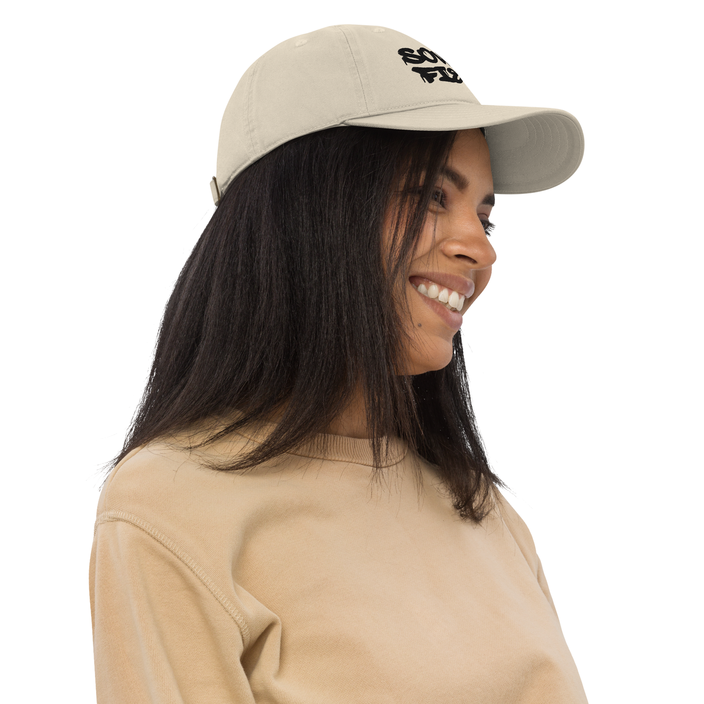 'Southfield' Classic Baseball Cap (Tag Font) | White/Black Embroidery