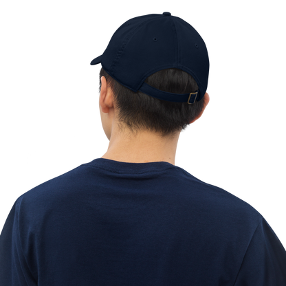 'Grand Marais' Classic Baseball Cap | White/Navy Embroidery