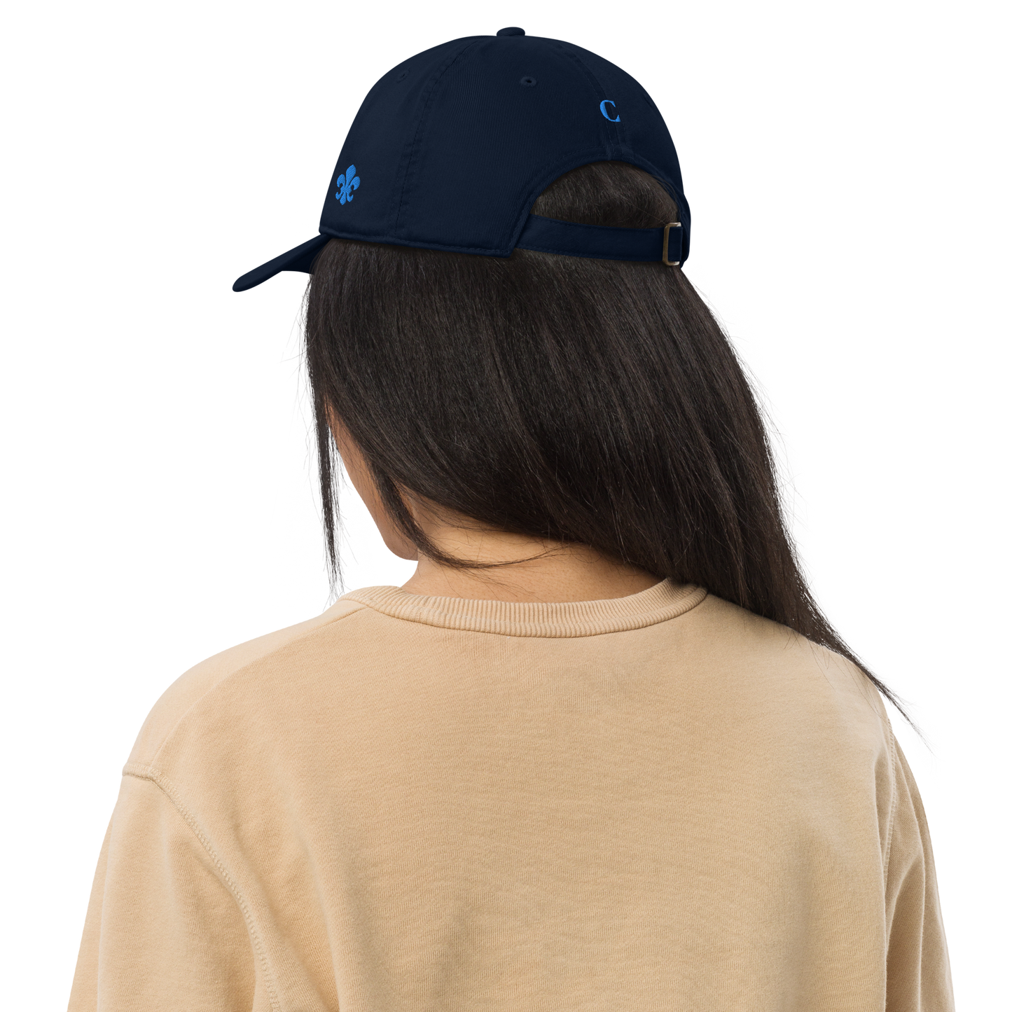 'Détroit' Baseball Cap (w/ Old French D and Fleur de Lys) | Azure Embroidery