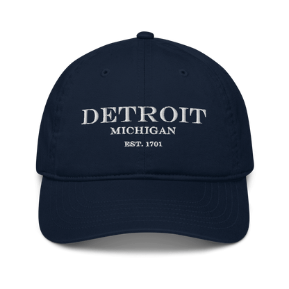 'Detroit Michigan Est. 1701' Luxury Goods Parody Baseball Cap - Circumspice Michigan