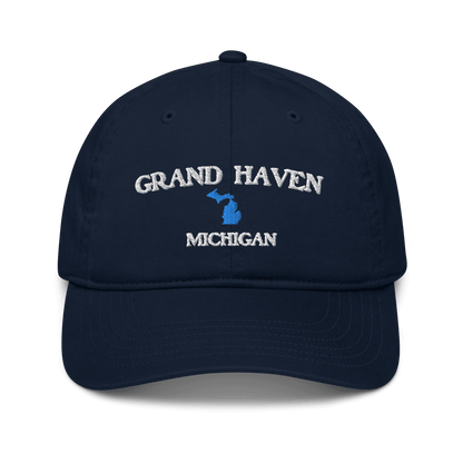 'Grand Haven Michigan' Baseball Cap | Michigan Outline - Circumspice Michigan