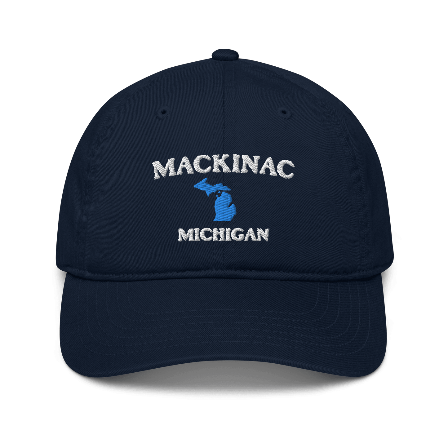 'Mackinac Michigan' Baseball Cap (w/MI Outline) - Circumspice Michigan