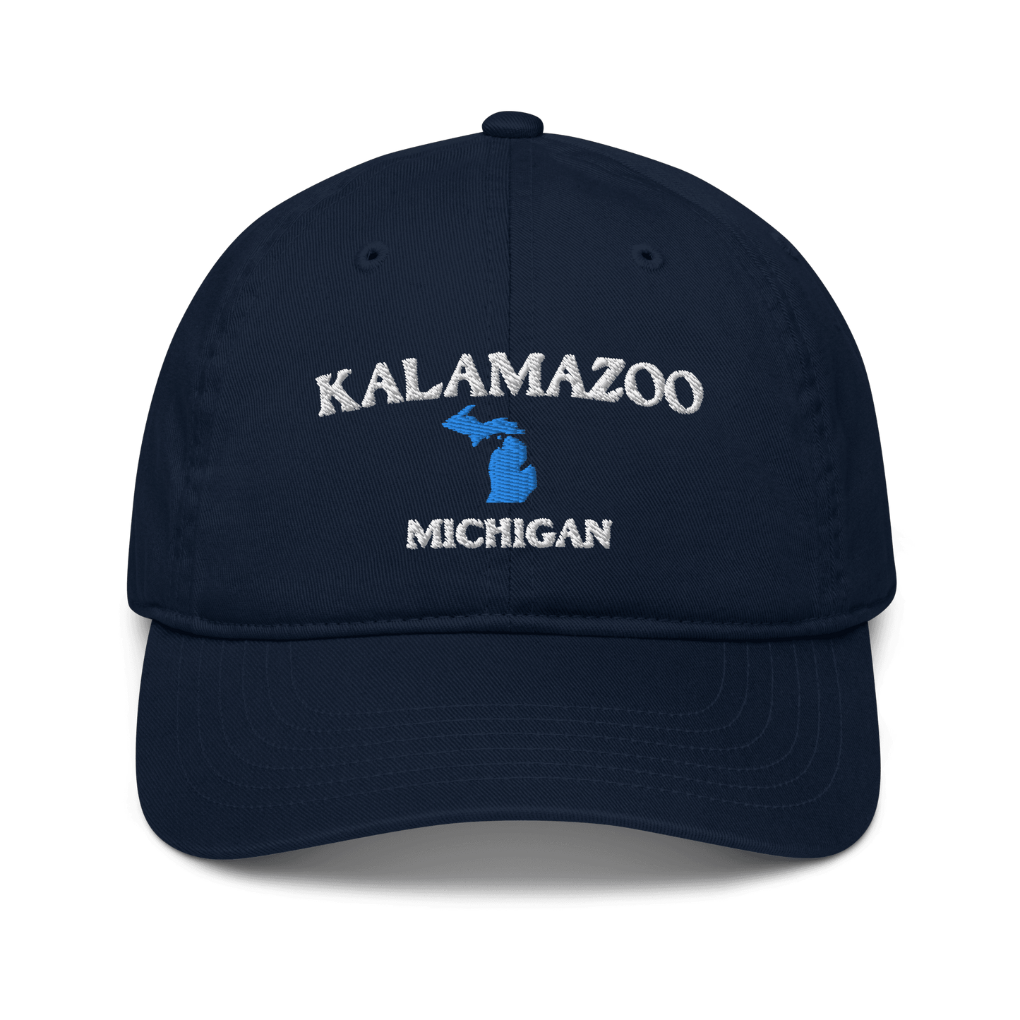 'Kalamazoo Michigan' Baseball Cap (w/ MI Outline) - Circumspice Michigan