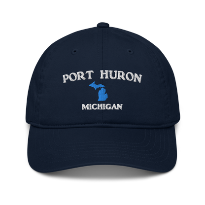 'Port Huron Michigan' Classic Baseball Cap (w/ Michigan Outline)