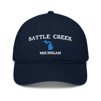 'Battle Creek Michigan' Classic Baseball Cap (w/ Michigan Outline)