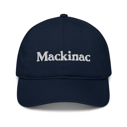 'Mackinac' Classic Baseball Cap | White/Black Embroidery