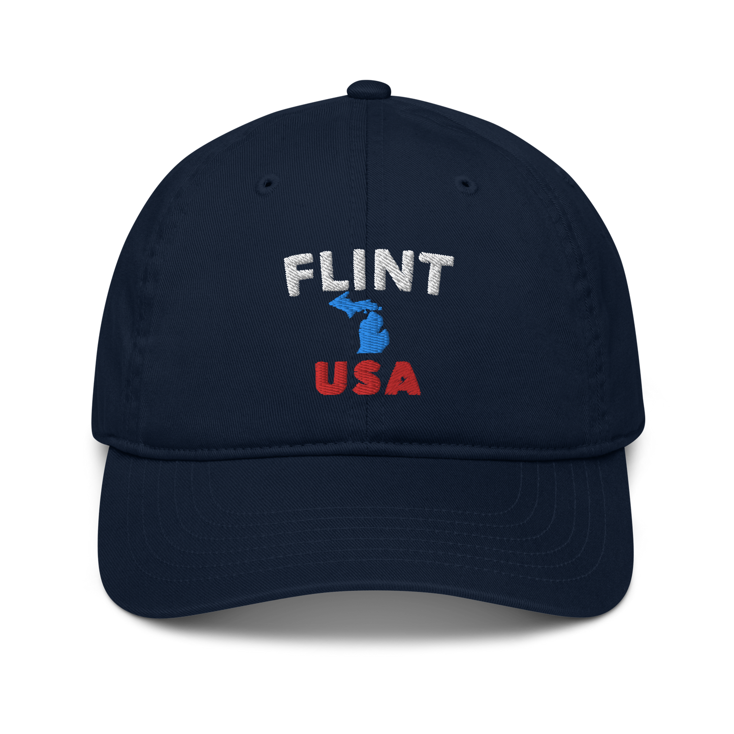 'Flint USA' Classic Baseball Cap (w/ Michigan Outline)