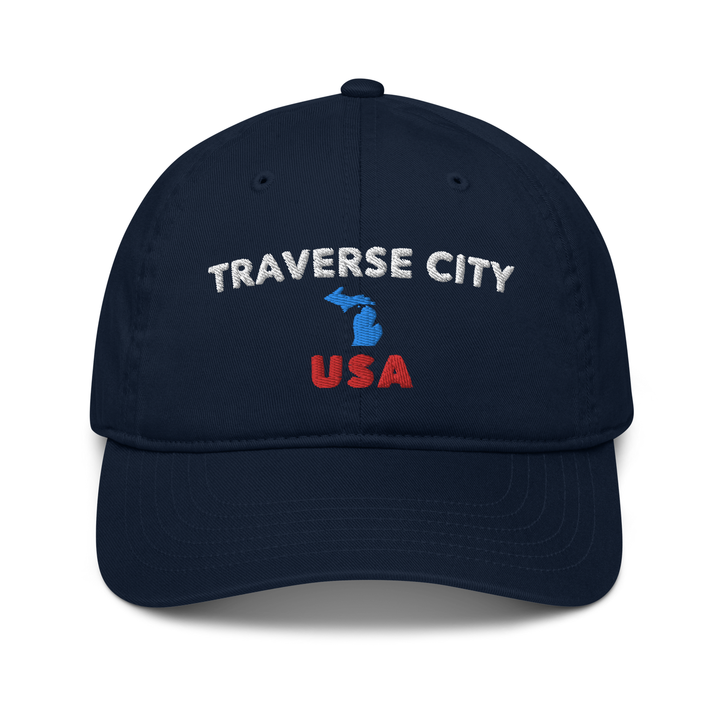 'Traverse City' Classic Baseball Cap (w/ Michigan Outline)