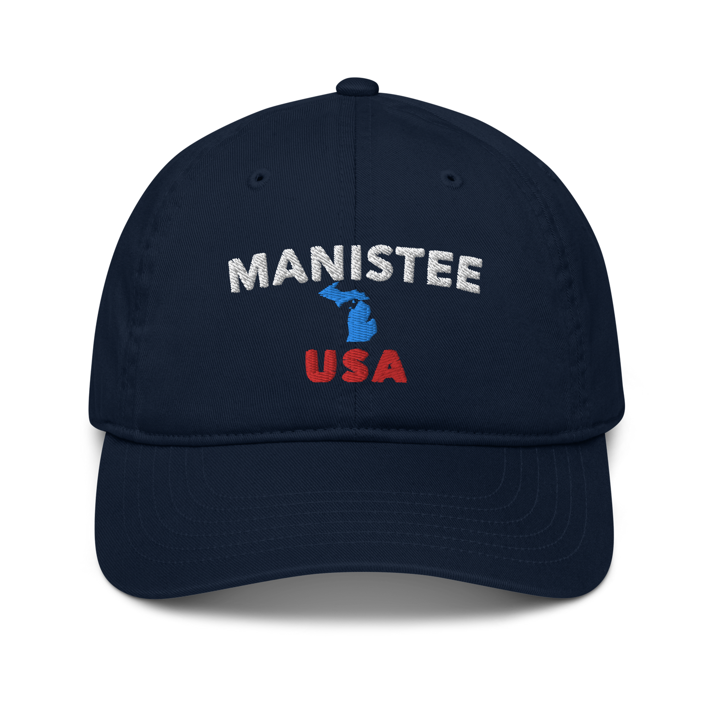 'Manistee USA' Classic Baseball Cap (w/ Michigan Outline)