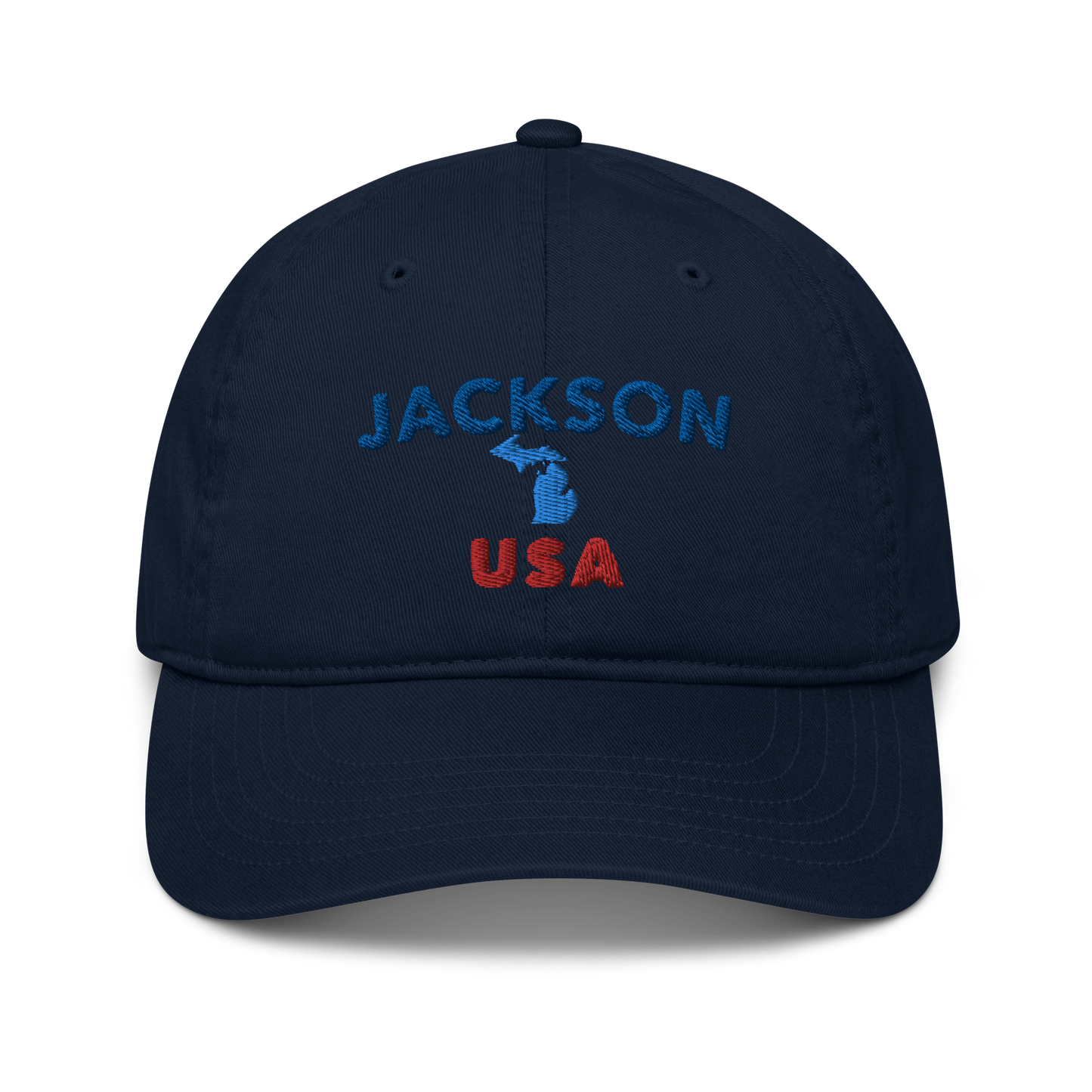 'Jackson USA' Classic Baseball Cap (w/ Michigan Outline)