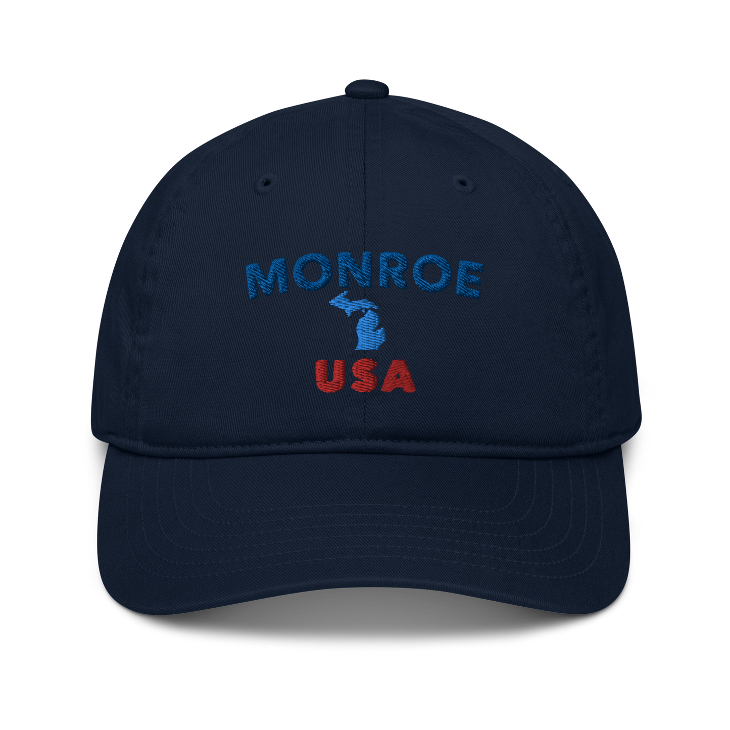 'Monroe USA' Classic Baseball Cap (w/ Michigan Outline)