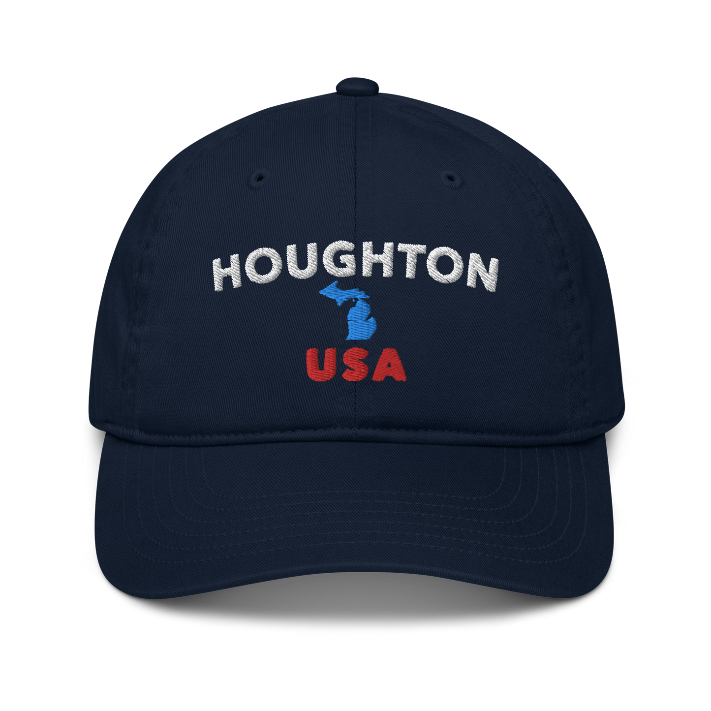 'Houghton USA' Classic Baseball Cap (w/ Michigan Outline)