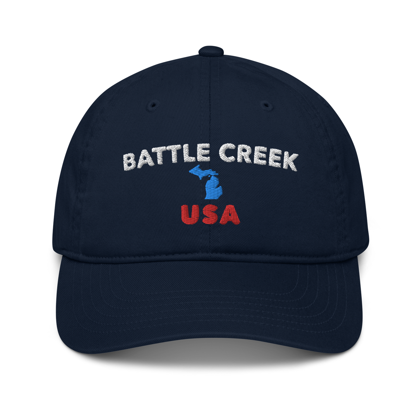 'Battle Creek USA' Classic Baseball Cap (w/ Michigan Outline)