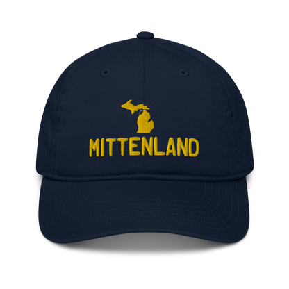 'Mittenland' Classic Baseball Cap (Licence Plate Font w/ MI Outline)