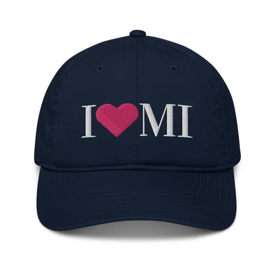 Michigan 'I ❤️ MI' Classic Baseball Cap (Didone Font)