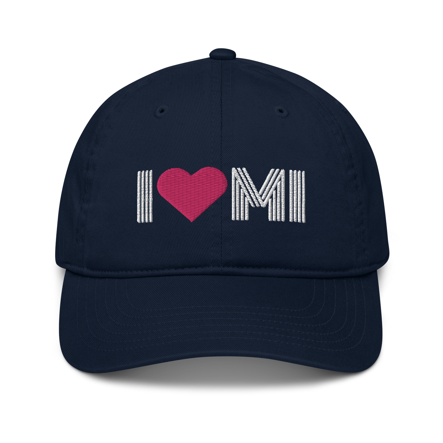 Michigan 'I ❤️ MI' Classic Baseball Cap (Metalpress Font)