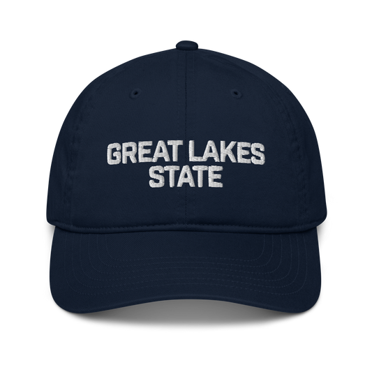 'Great Lakes State' Classic Baseball Cap | White Embroidery