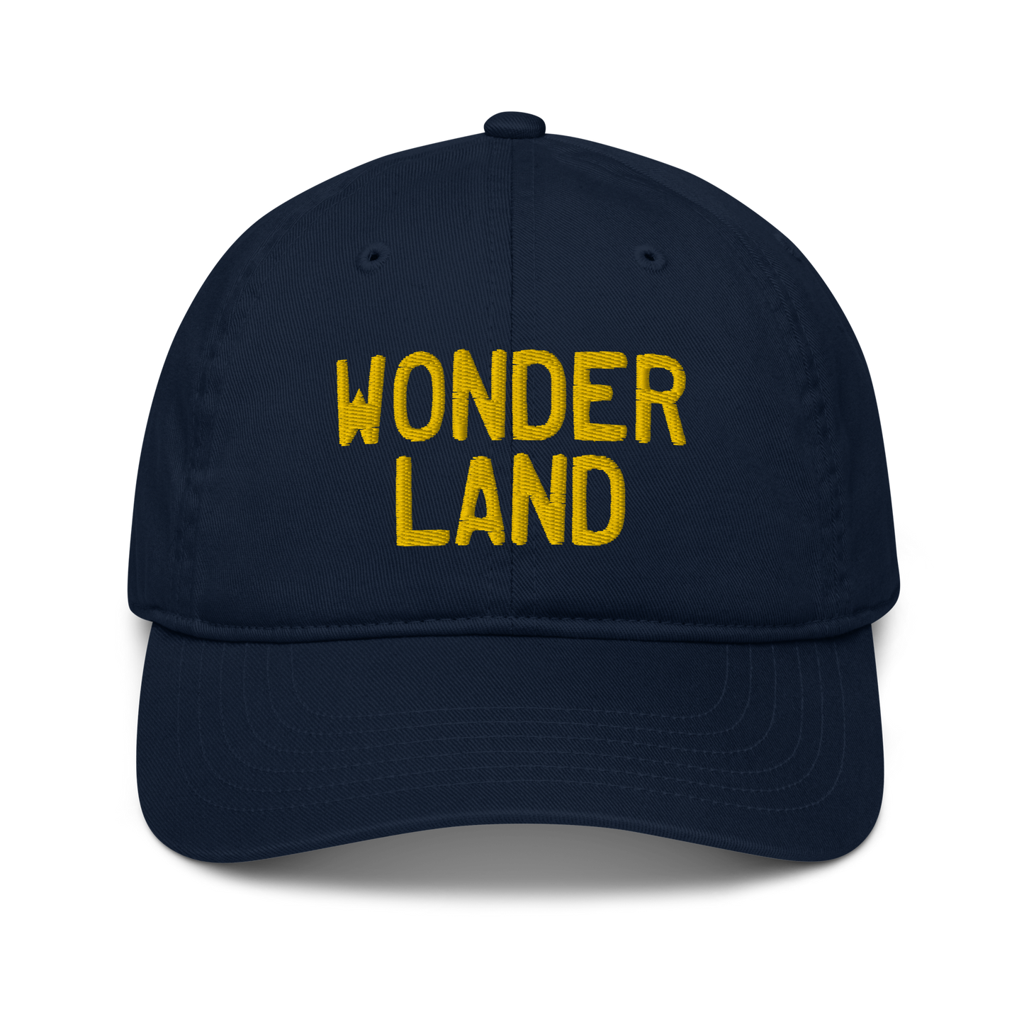 Michigan 'Wonderland' Classic Baseball Cap (Licence Plate Font) | Gold Embroidery