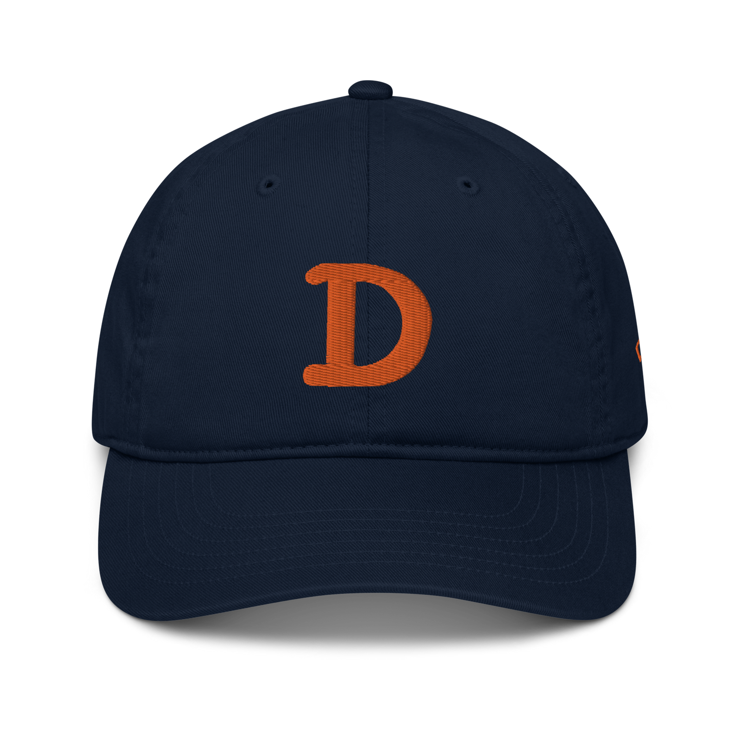 Detroit 'Old French D' Baseball Cap (w/ Side Design) | Orange Embroidery